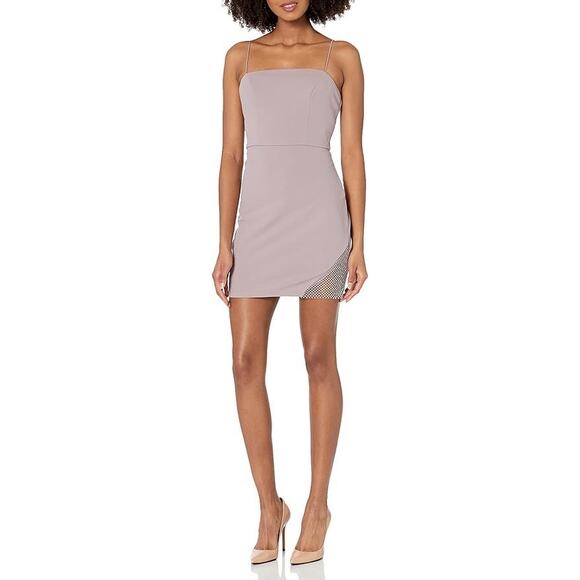 Speechless Lilac Sleeveless Rhinestone Hem Square Neck Mini Dress JR Medium NWT - Picture 1 of 12